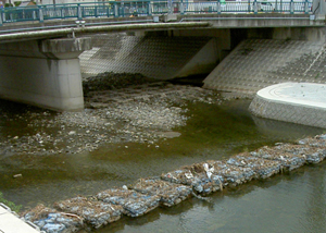 河川改修工事濁水対策